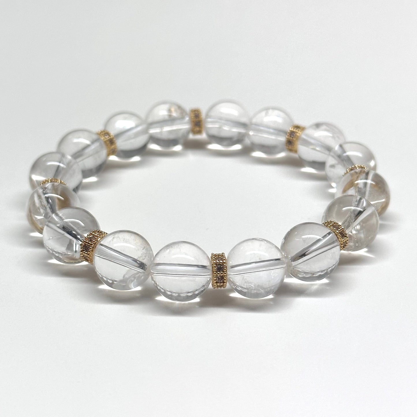 BS39【Ice Beard】White Quartz Classic 18K Gold Plated Accessories Bracelet