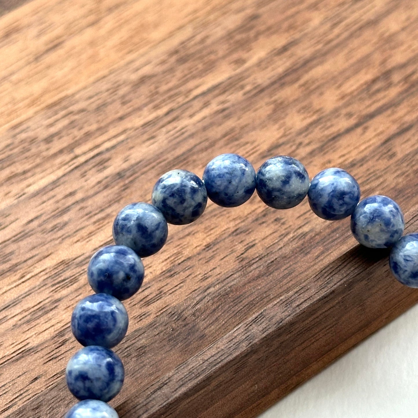 BS155 【釐清自我】藍紋石環型鍍金手鏈手串