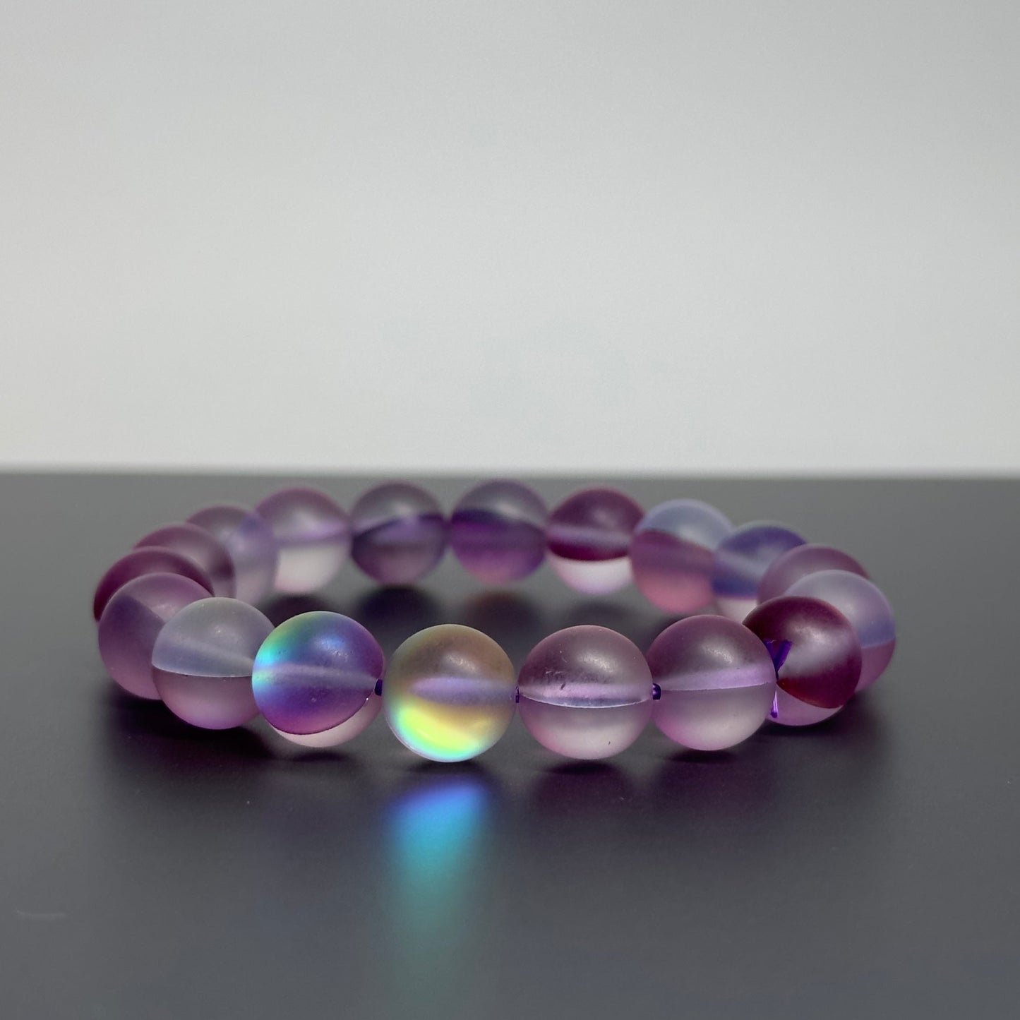 B48 Matt Purple Moonstone Bracelet