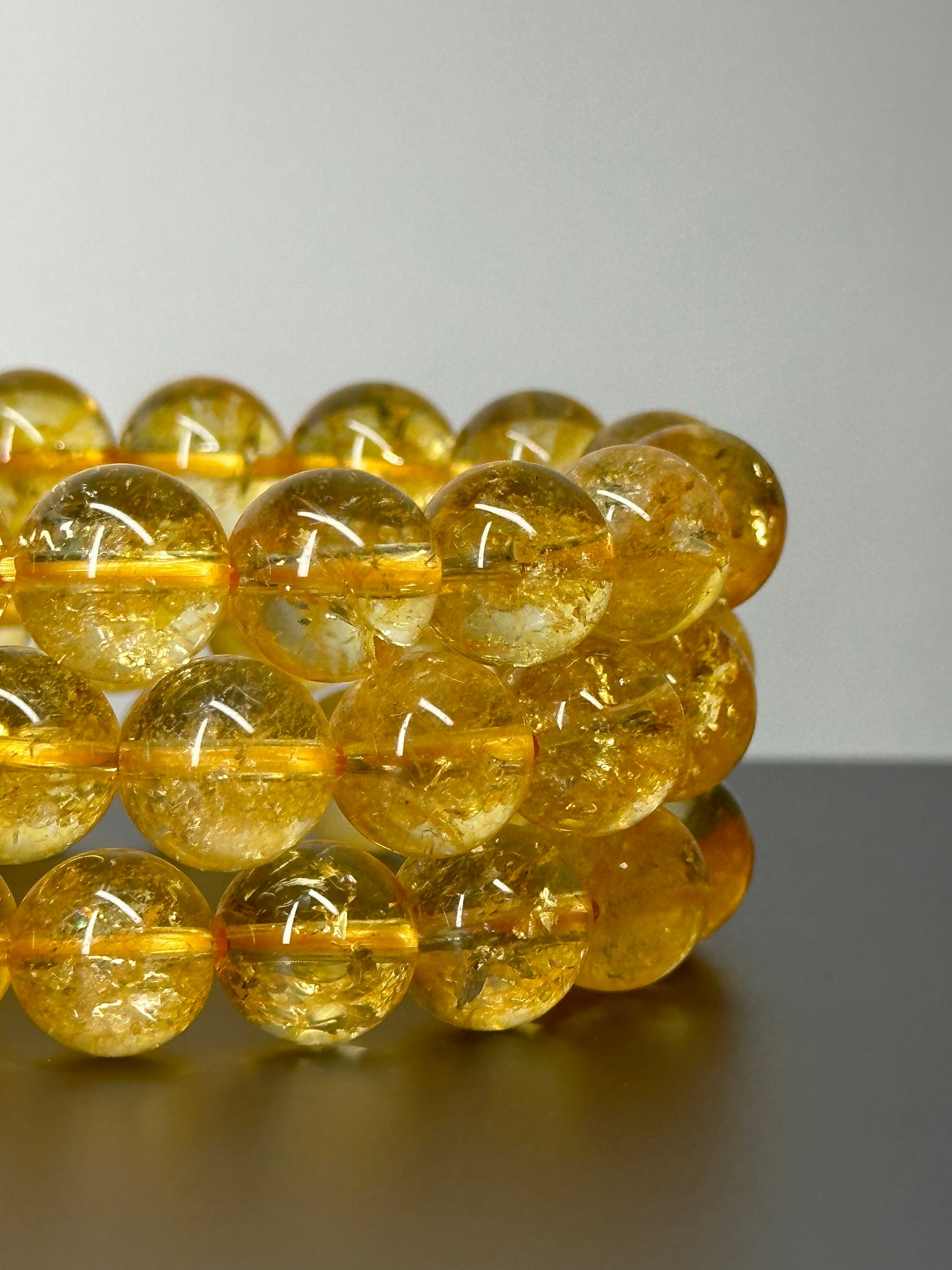 B41 Citrine Pure Bead Bracelet