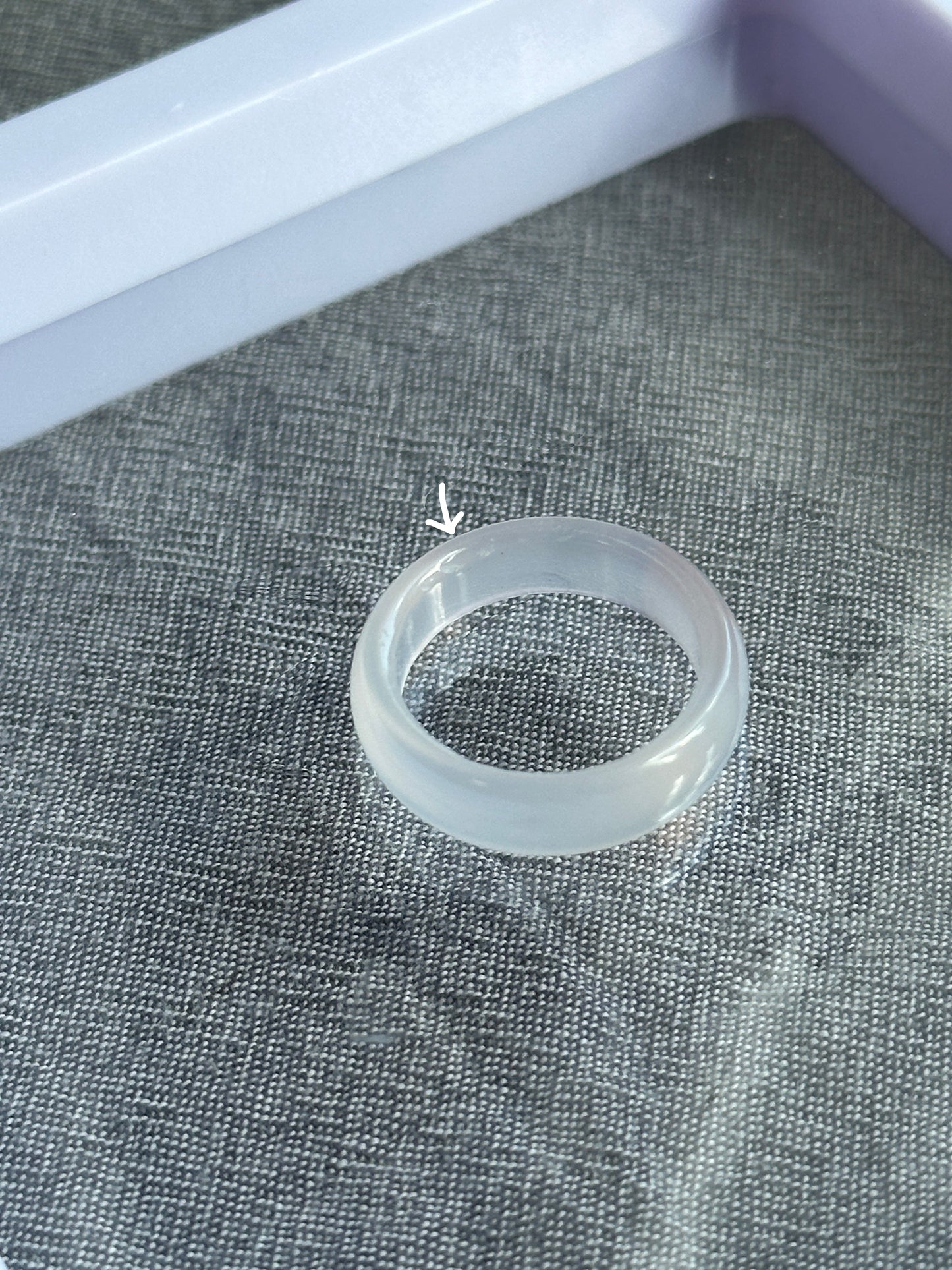 【微瑕疵福利品|一圖一物】白水晶介指戒指 (可配925銀頸鏈項鏈) R03