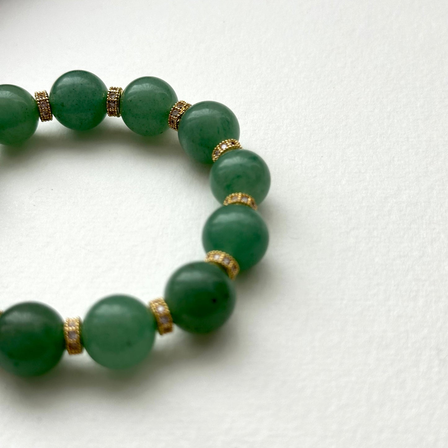 BS22 Green Aventurine Classic Gold Accessories Bracelet