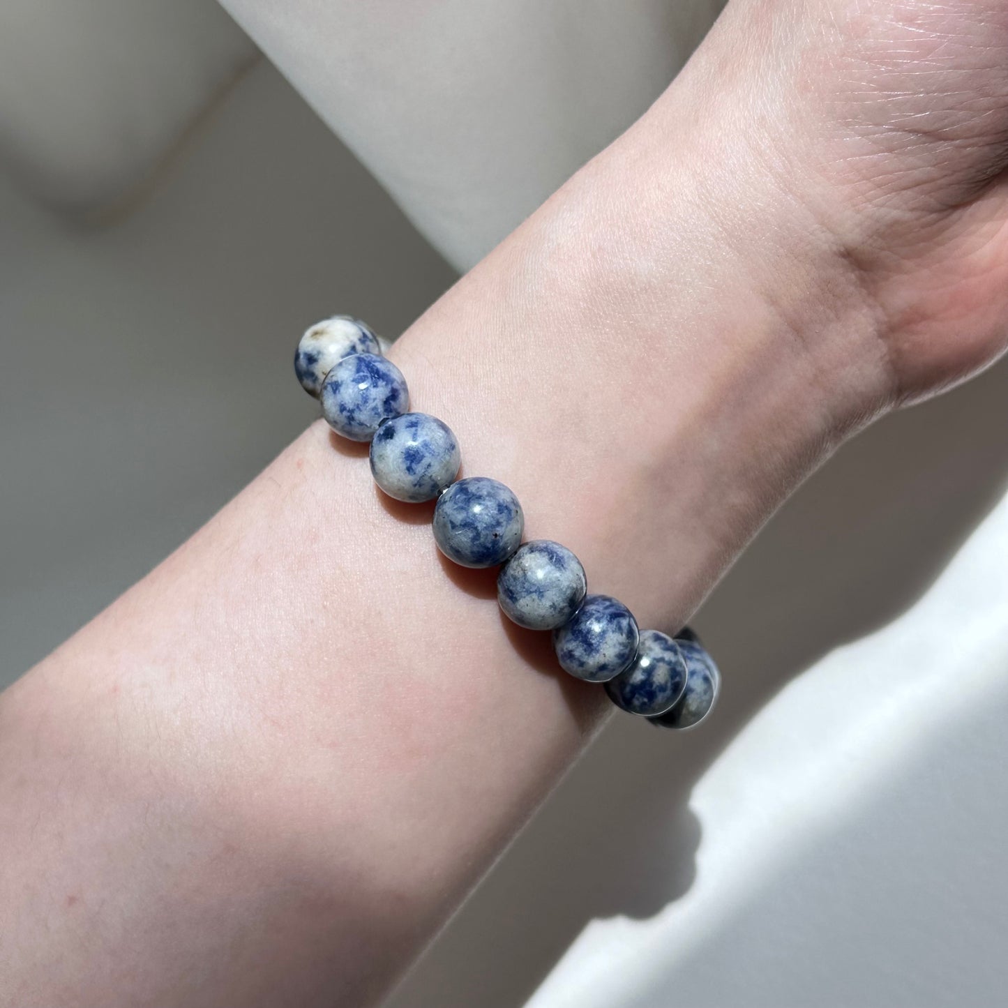B28 藍點碧玉手鏈手串 Blue Spot Jasper Bracelet