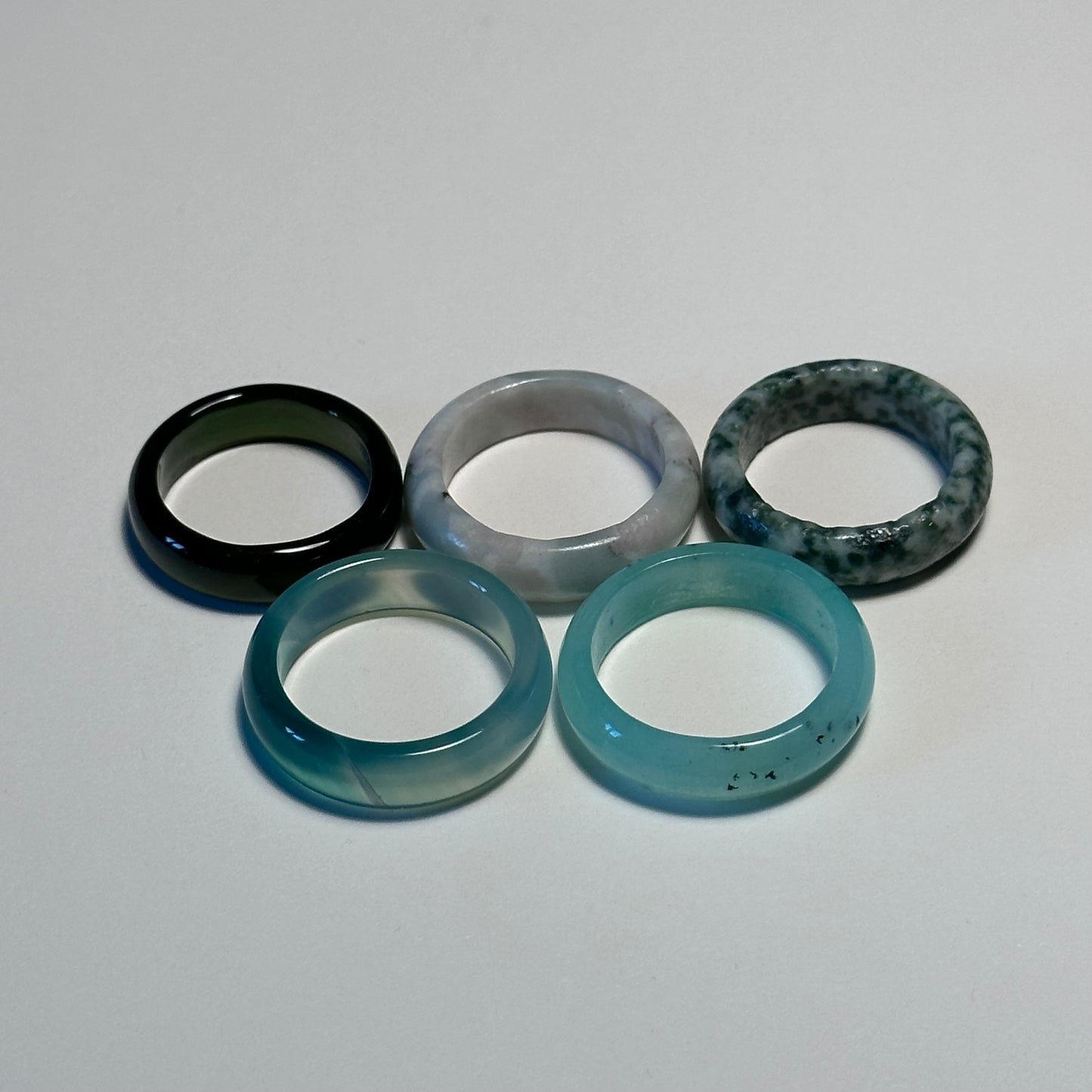R10 Green Spot Jasper Ring (can be matched with 925 silver necklace)