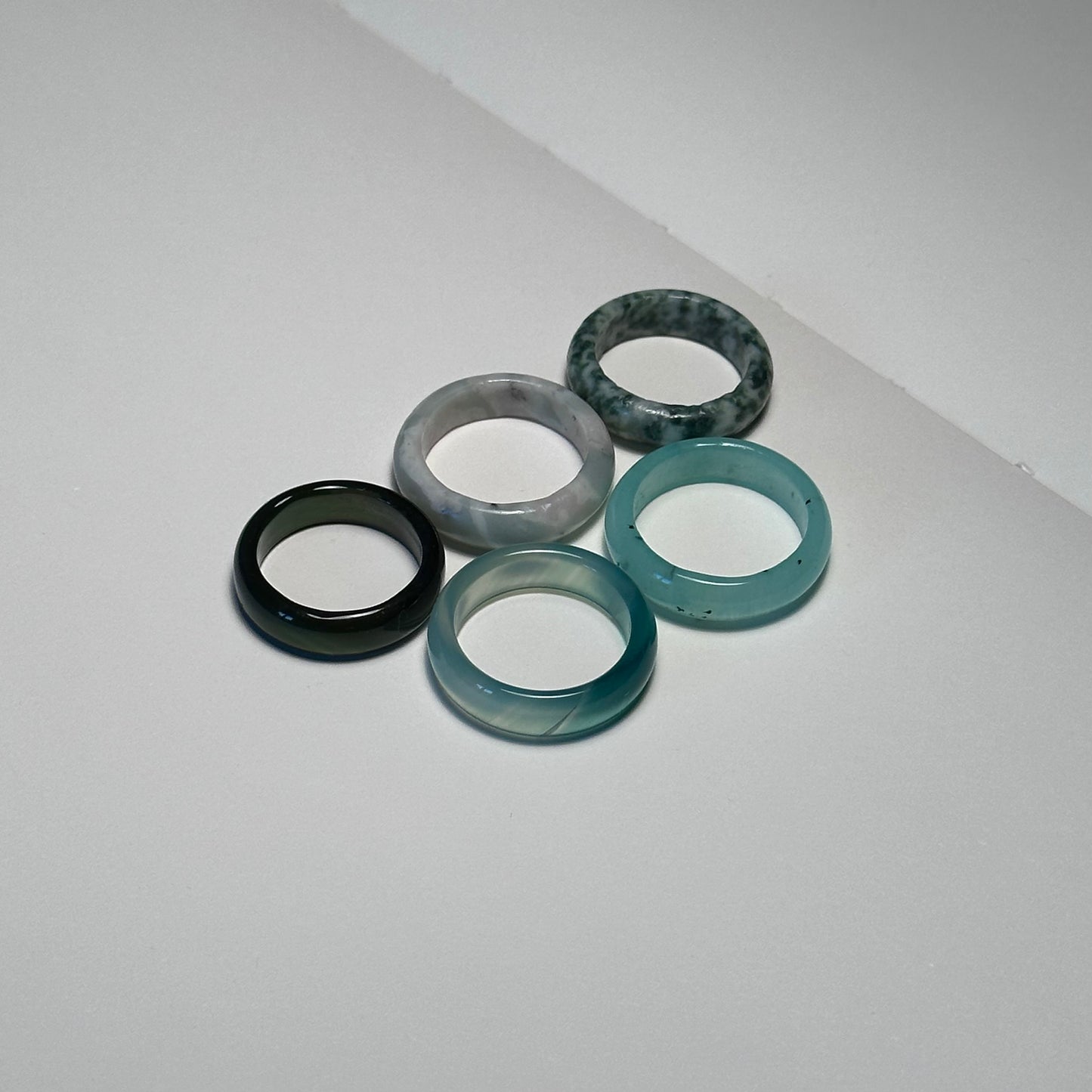 R10 Green Spot Jasper Ring (can be matched with 925 silver necklace)