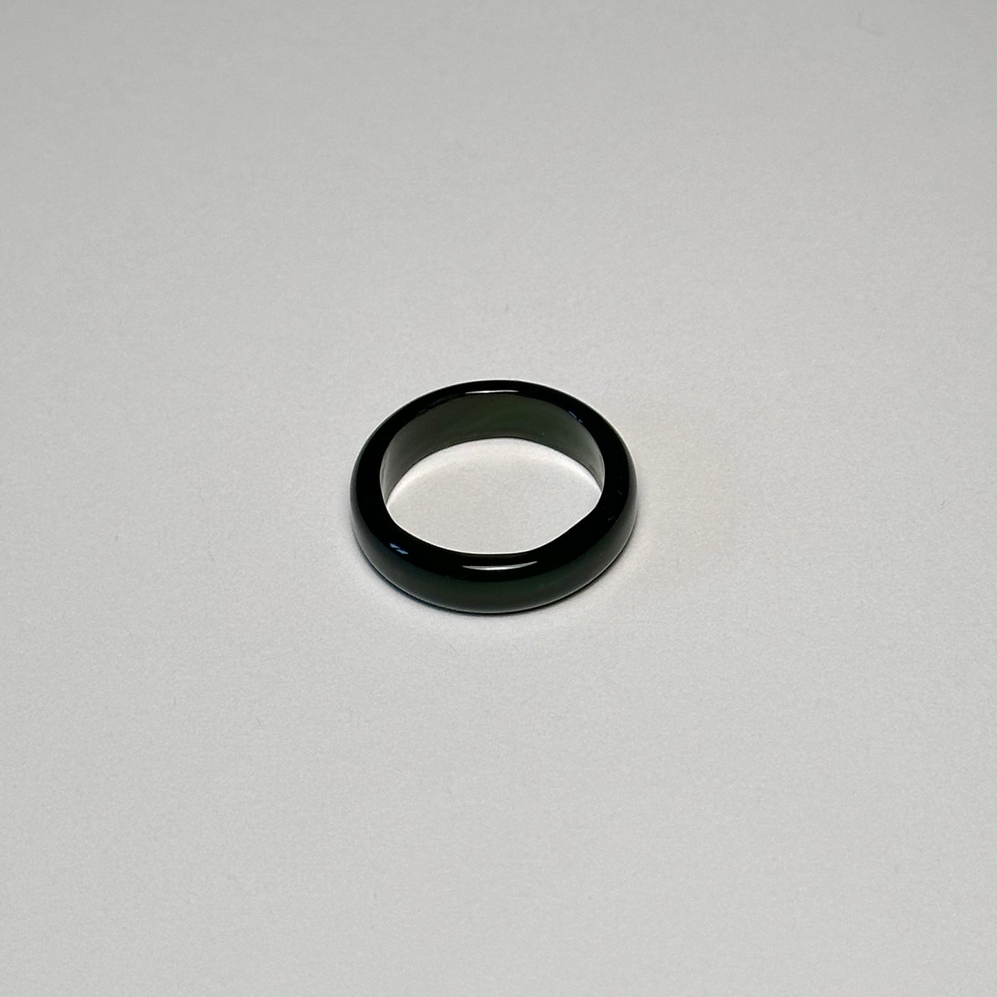 R06 Dark Green Agate Ring (can be matched with 925 silver necklace)