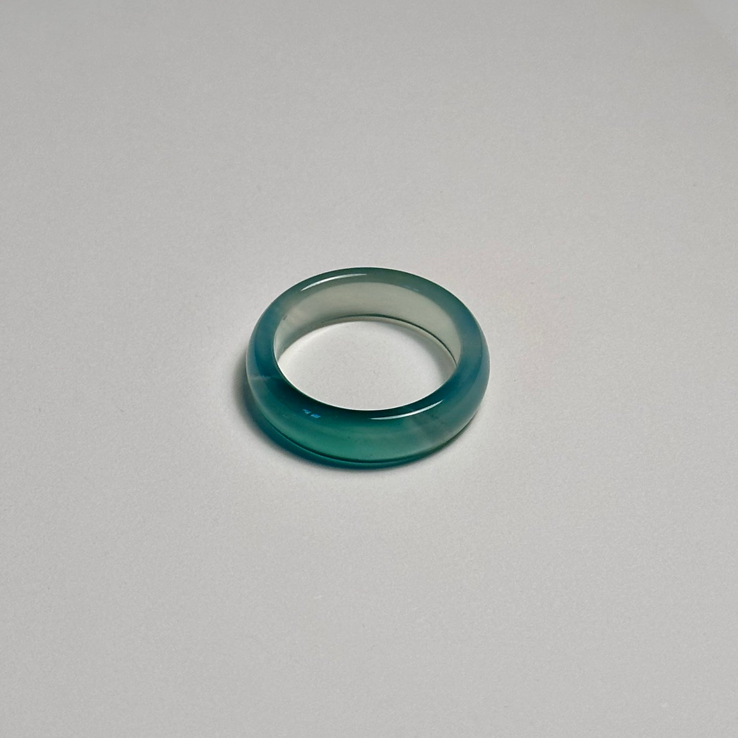 R08 Green Agate Ring (can be matched with 925 silver necklace)
