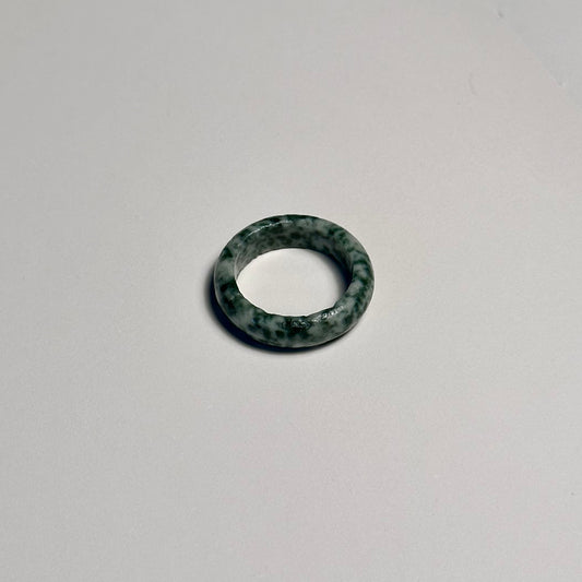 R10 綠點介指戒指 Green Spot Jasper Ring (可配925銀頸鏈項鏈)