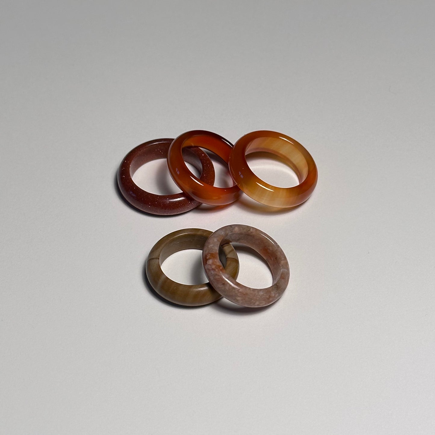 R13 Light Red Agate Ring (can be matched with 925 silver necklace)
