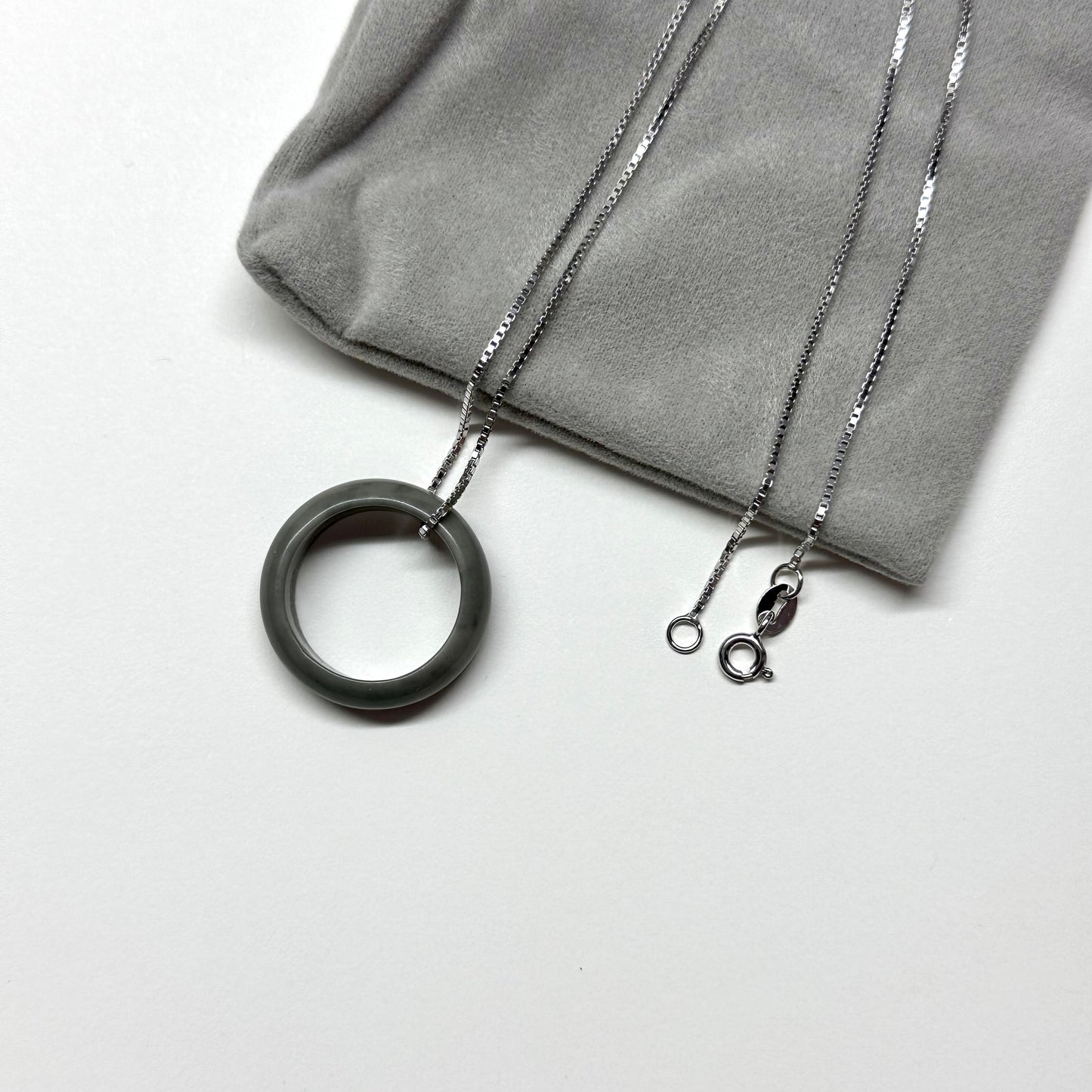 R05 Grey Stone Ring (can be matched with 925 silver necklace)