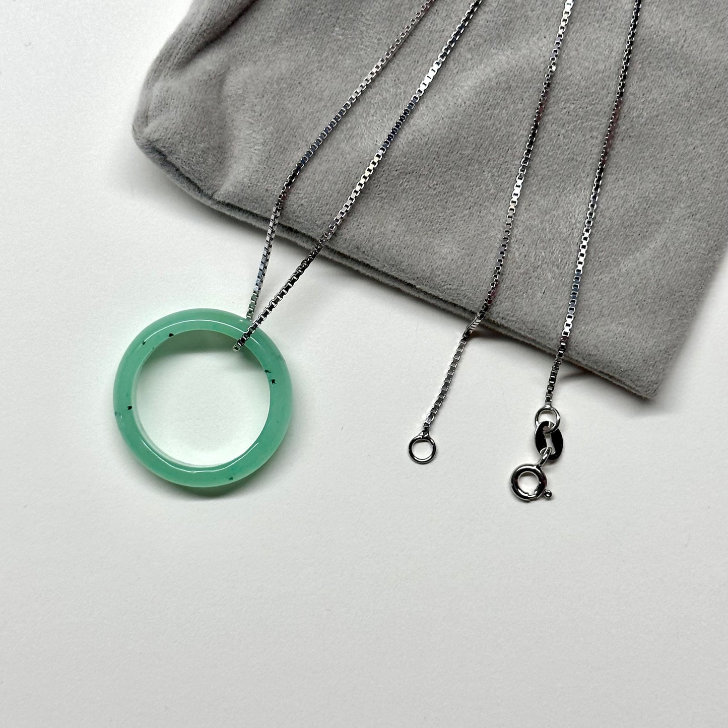 R07 Green Aventurine Ring (can be matched with 925 silver necklace)