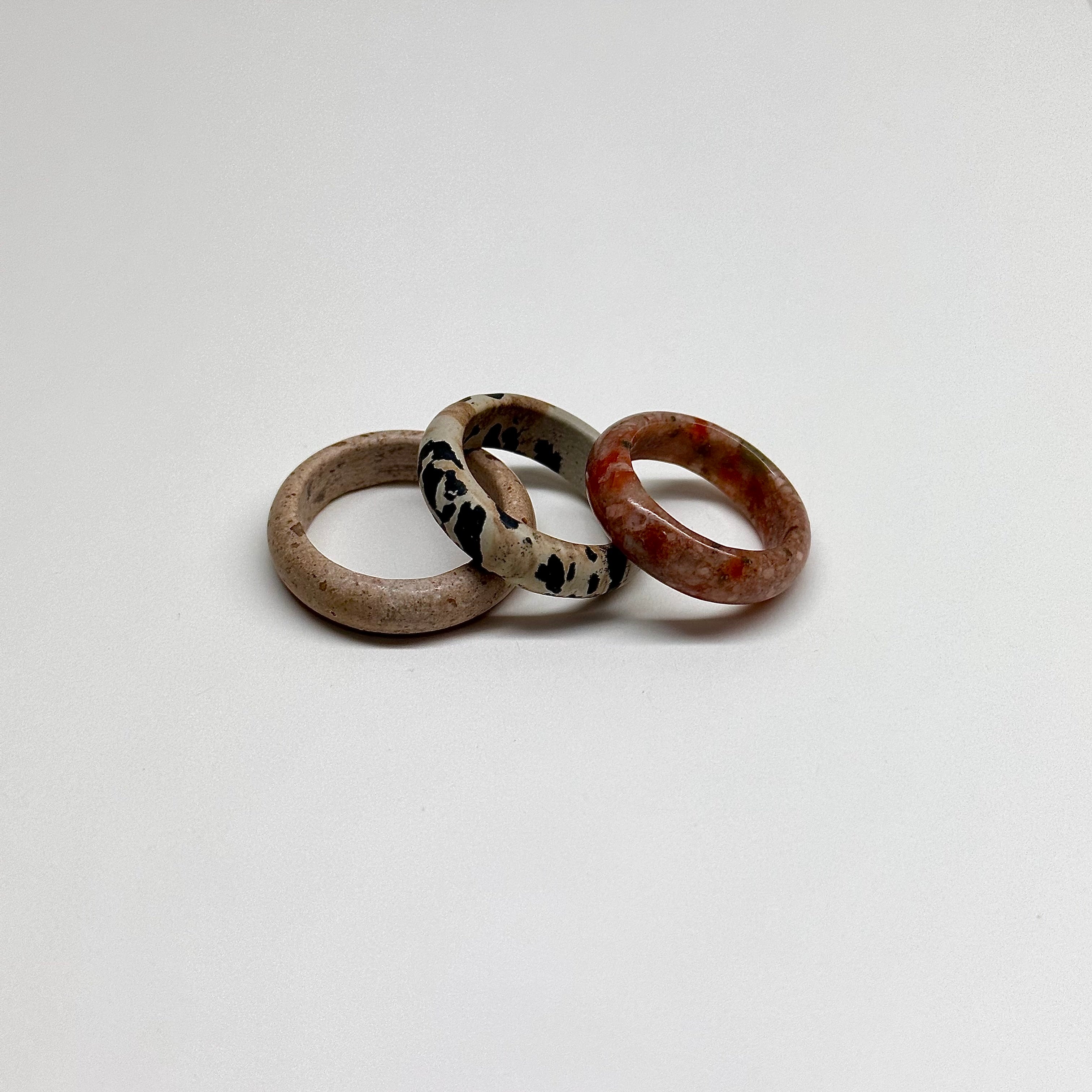 R24 斑點碧玉介指戒指 Dalmatian Jasper Ring (可配925銀頸鏈項鏈)
