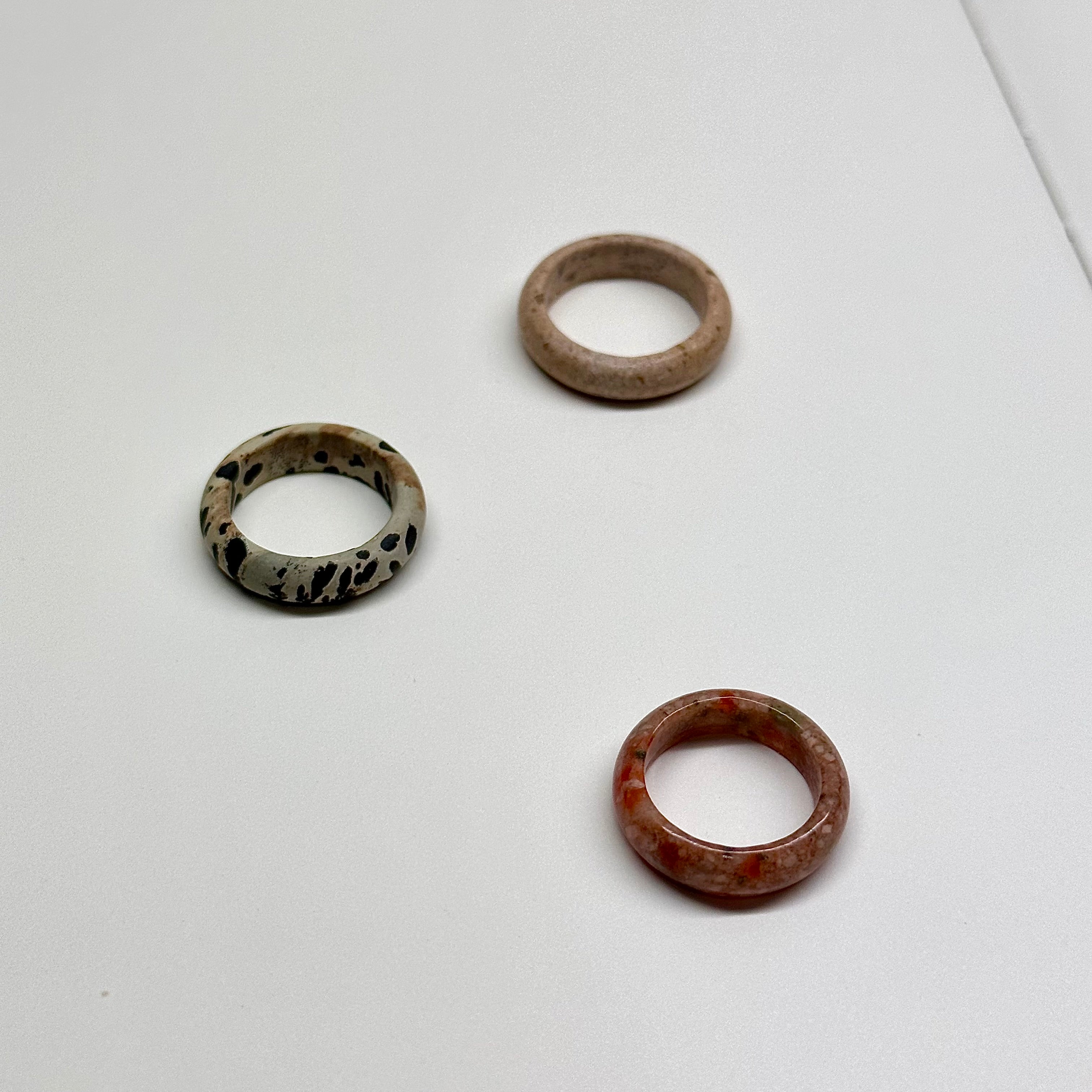 R24 斑點碧玉介指戒指 Dalmatian Jasper Ring (可配925銀頸鏈項鏈)