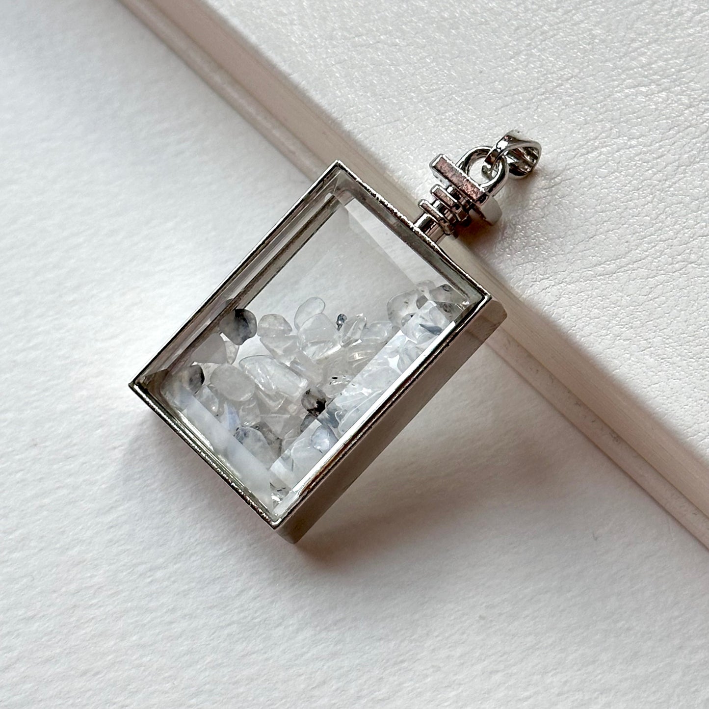 N105【辟邪化凶 防小人】黑髮晶|碎片盒子項鏈
