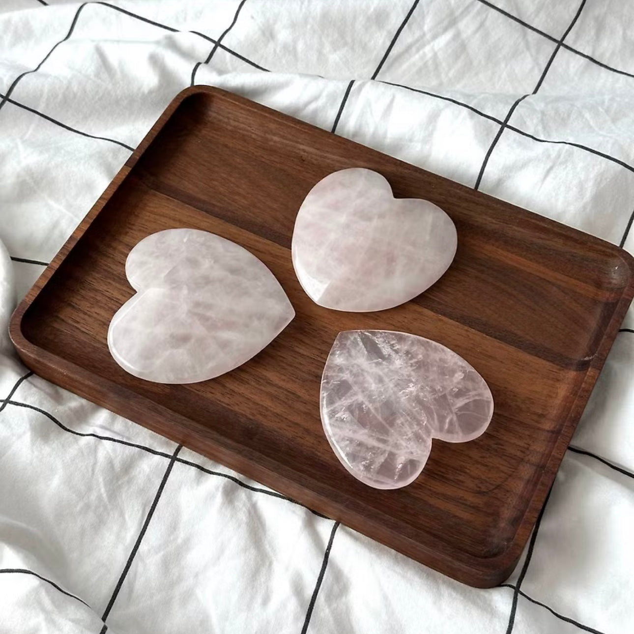 TS4【Love Stone】Pink Quartz Arch Heart Shape Cute Healing Device Decoration Object Holder for Office or Home