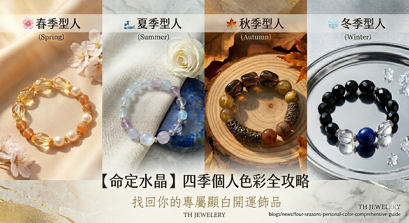 【四季色彩學】四季型人水晶材質顏色挑選指南：找回你的命定開運飾品