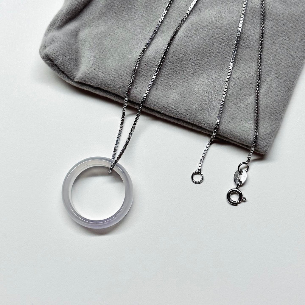 R03 White agate ring (can be paired with a 925 sterling silver necklace)