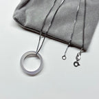 R03 White agate ring (can be paired with a 925 sterling silver necklace)