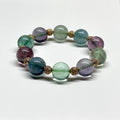 BS18 Fluorite Round Gold Accessories Bracelet