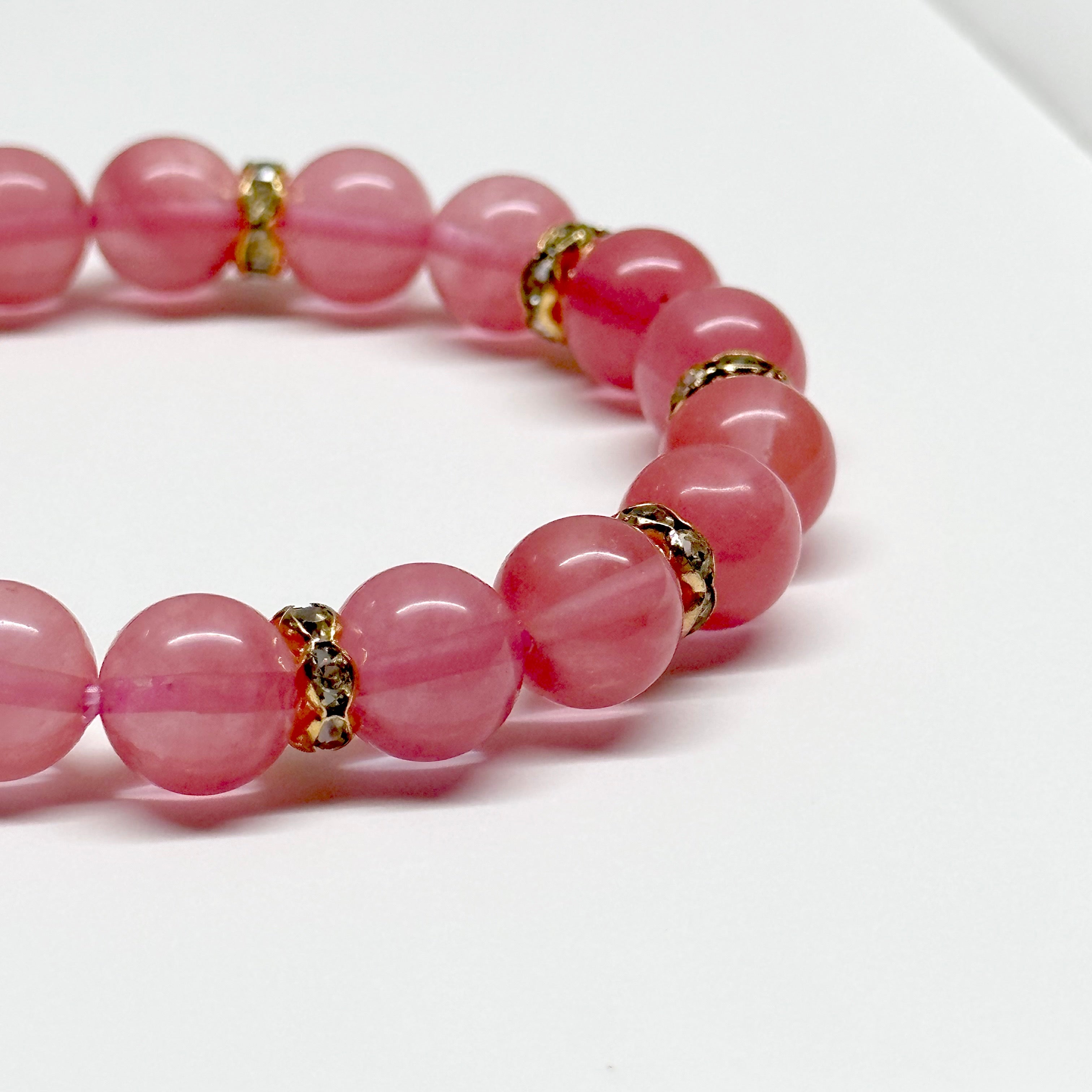 BS31 [Lucky] Watermelon Red 18K Gold-plated Bracelet Watermelon Quartz Classic Gold Accessories Bracelet