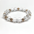 BS37 [Ice Beard] White Crystal 18K Gold Plated Ball Bracelet