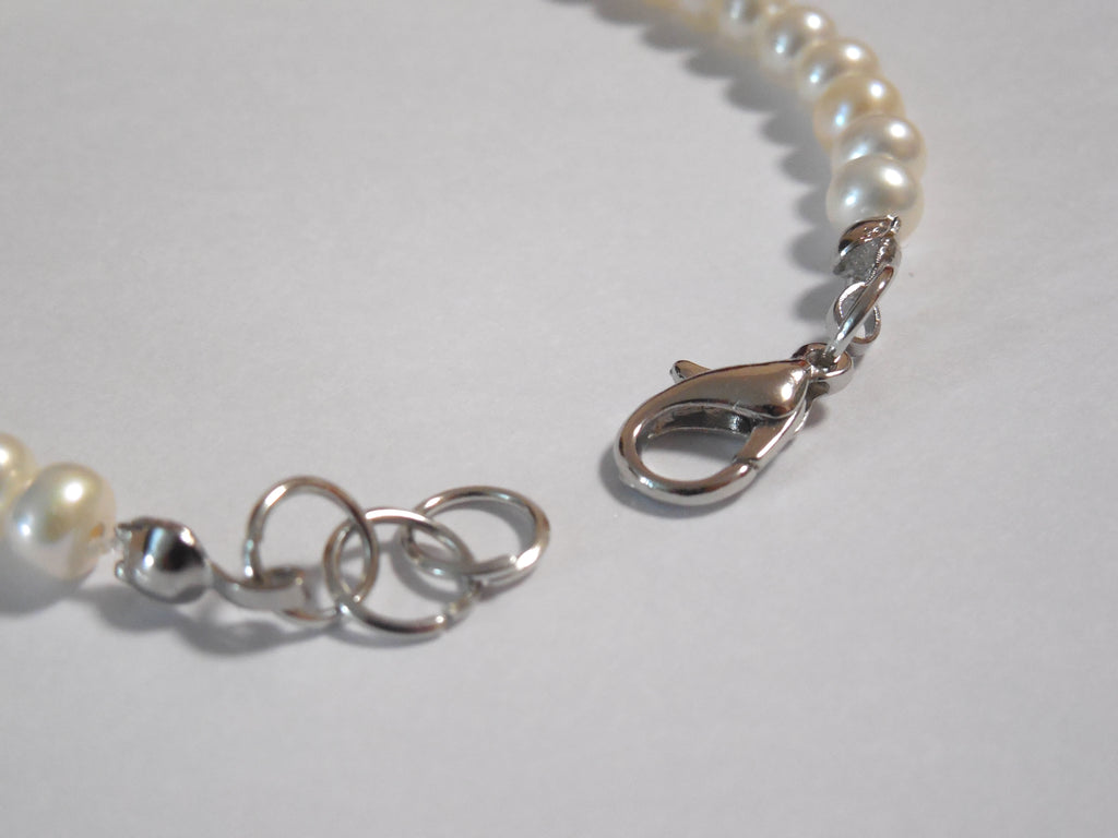 B54 Freshwater Pearl Flat Bead Bracelet (Adjustable Length)