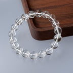B12 White Crystal Pure Bead Bracelet