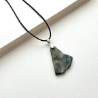N94 [New Beginning] Moss Agate | Fragments | Silver Plated | Necklace
