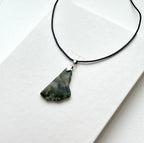 N94 [New Beginning] Moss Agate | Fragments | Silver Plated | Necklace