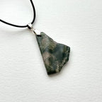 N94 [New Beginning] Moss Agate | Fragments | Silver Plated | Necklace