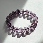 B17【水瓶雙魚座|2月誕生石】高透紫水晶純珠手鏈手串