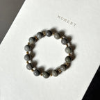 BS299 [Ethnic Style | Gobi Agate] Alashan Gray Simple Gold-plated Bracelet