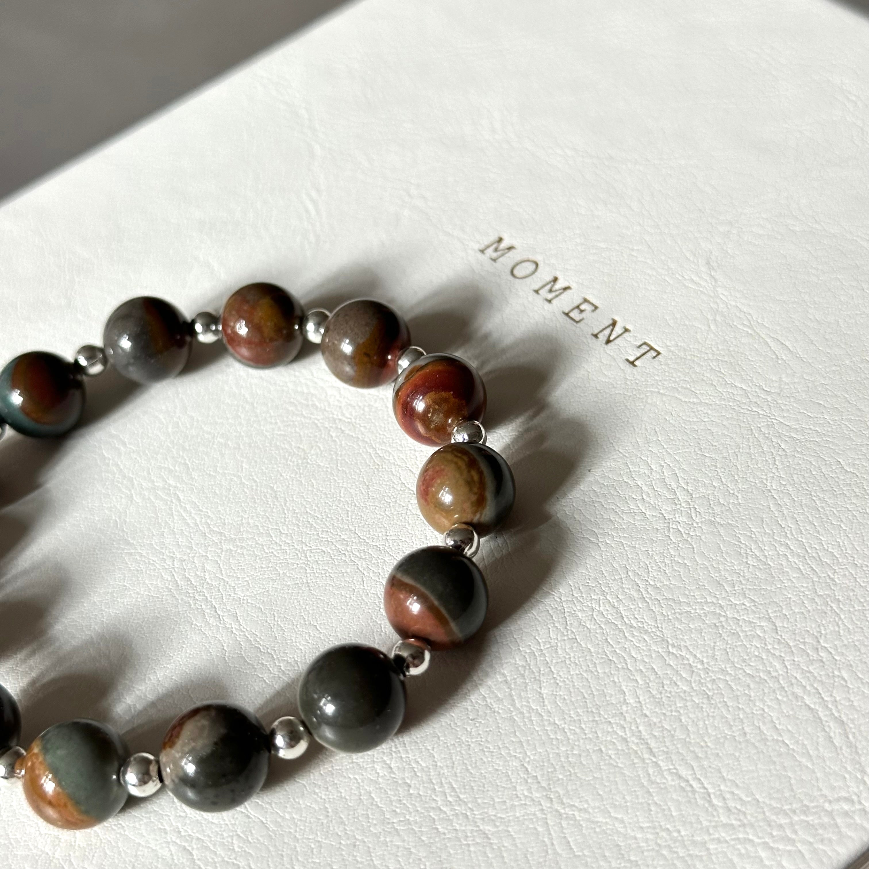 BS300 [Ethnic Style | Gobi Agate] Alashan Color Simple Silver-plated Bracelet
