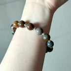 BS300 [Ethnic Style | Gobi Agate] Alashan Color Simple Silver-plated Bracelet