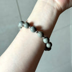 BS301 [Ethnic Style | Gobi Agate] Alashan Gray Retro Silver-plated Bracelet