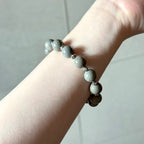 BS301 [Ethnic Style | Gobi Agate] Alashan Gray Retro Silver-plated Bracelet
