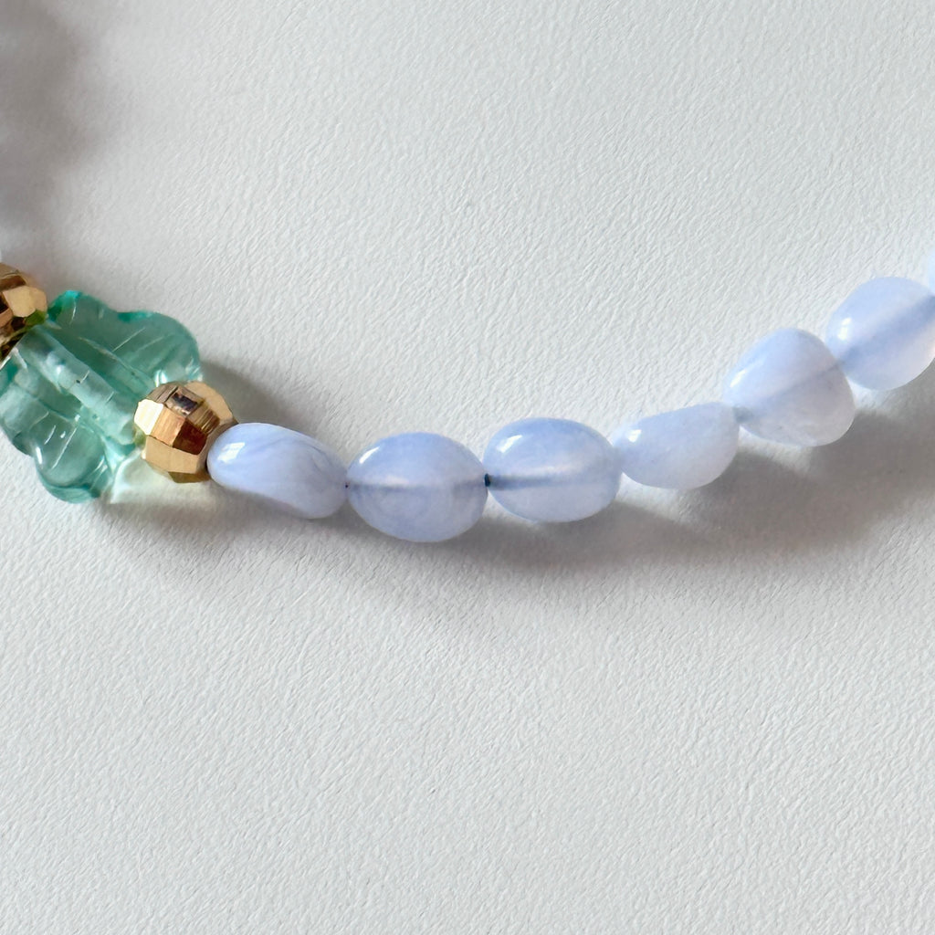S10 [Gemstone mobile phone camera lanyard] Amethyst • Yellow glass • Pearl • Water drop shell Retro gold-plated lanyard Original design handmade