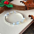 BS304【Christmas gift】opal silver-plated bracelet