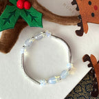 BS304【Christmas gift】opal silver-plated bracelet