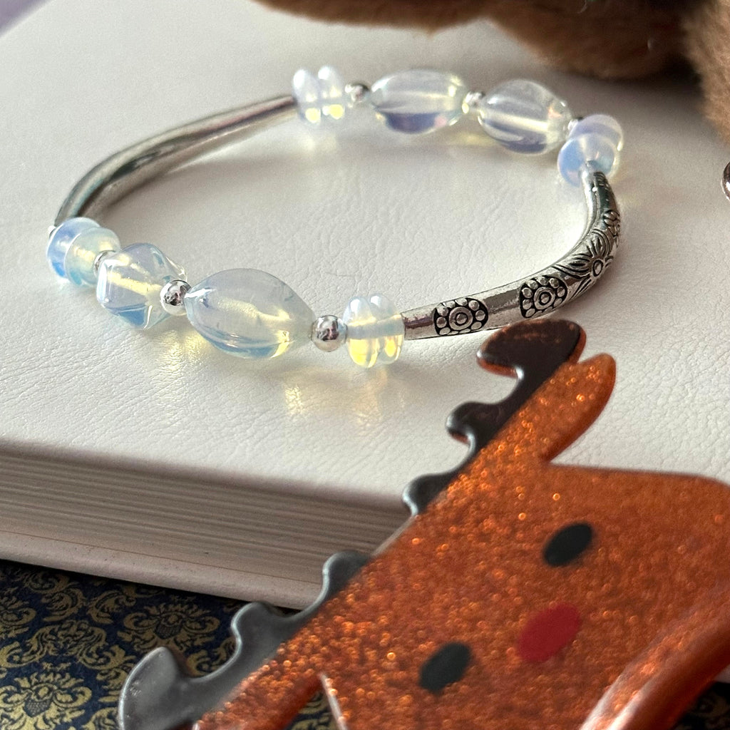 BS304【Christmas gift】opal silver-plated bracelet