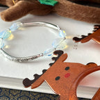 BS313【Christmas gift】opal silver-plated bracelet