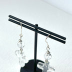 E29 [Glass meteorite] Libyan gold meteorite gold-plated earrings