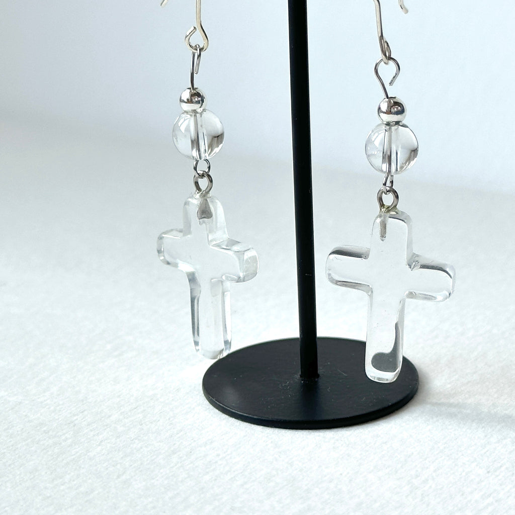 E29 [Glass meteorite] Libyan gold meteorite gold-plated earrings