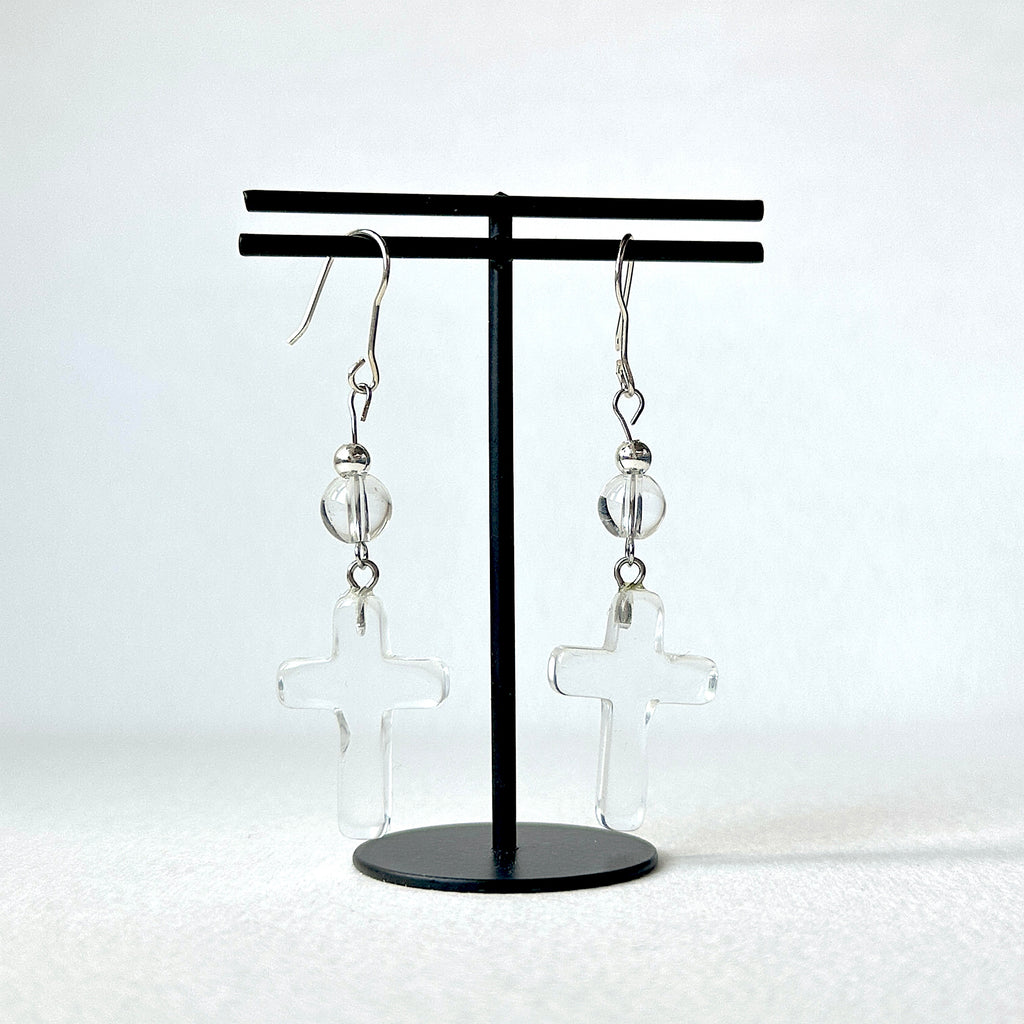 E29 [Glass meteorite] Libyan gold meteorite gold-plated earrings