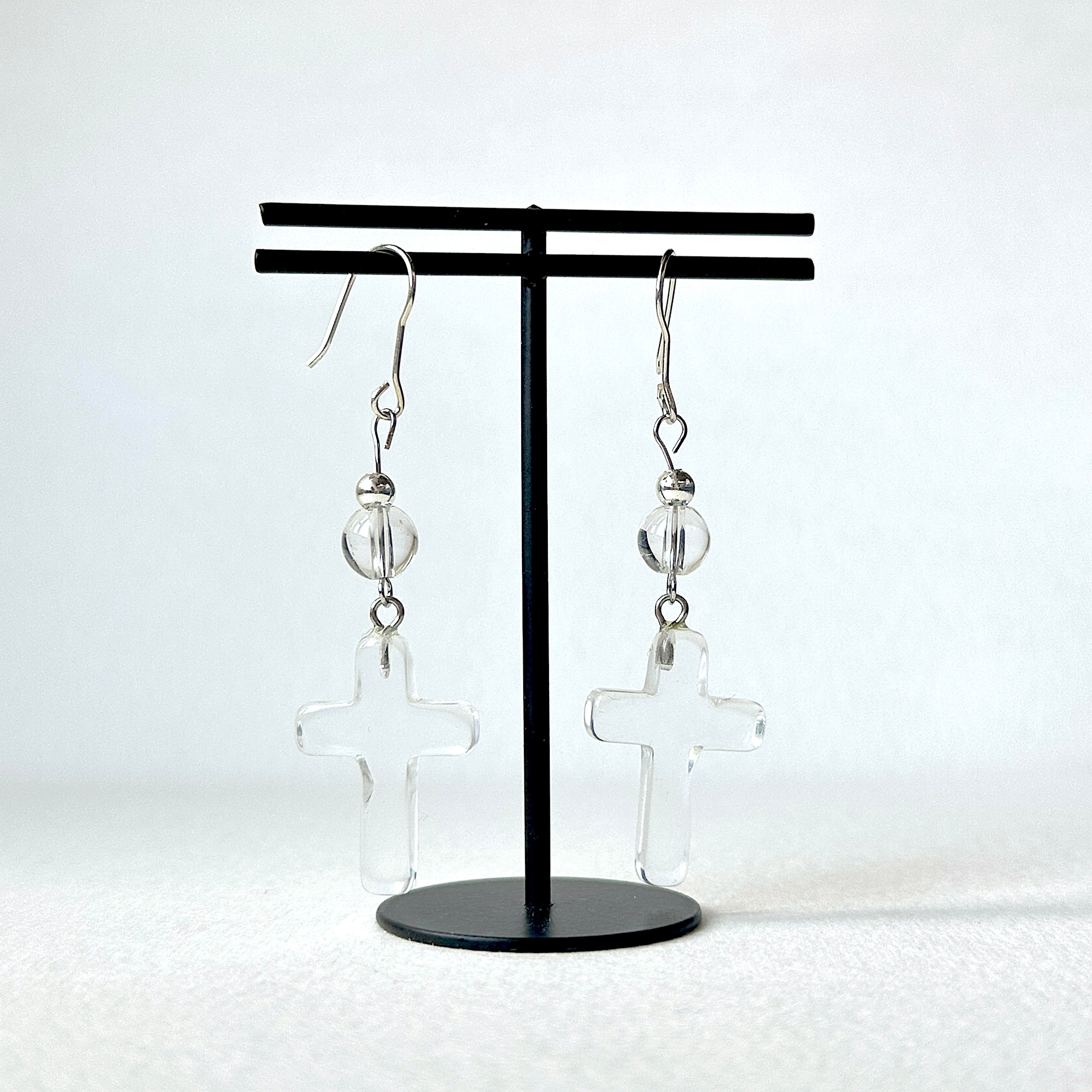 E29 [Glass meteorite] Libyan gold meteorite gold-plated earrings