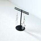 E29 [Glass meteorite] Libyan gold meteorite gold-plated earrings