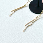 E29 [Glass meteorite] Libyan gold meteorite gold-plated earrings