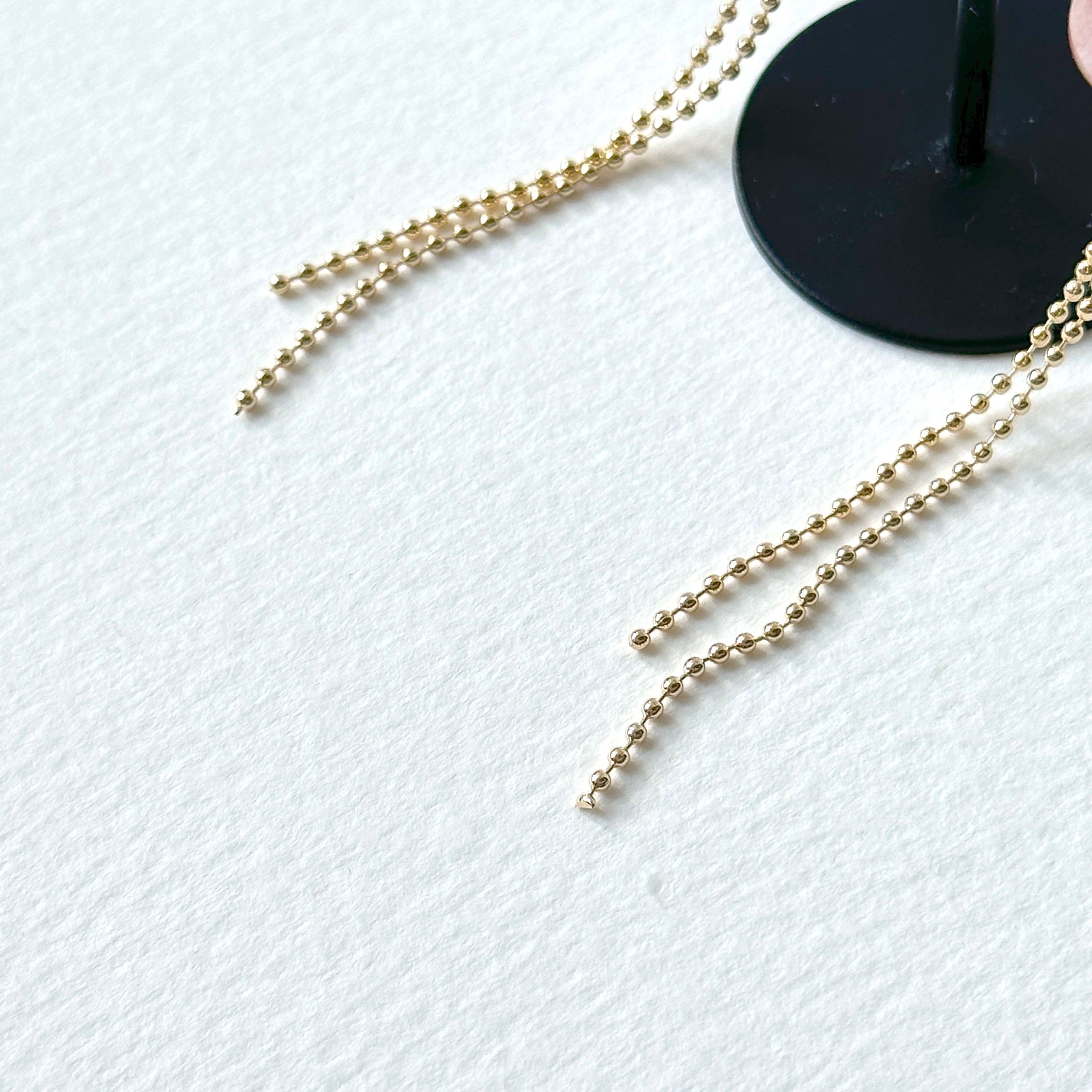 E29 [Glass meteorite] Libyan gold meteorite gold-plated earrings