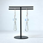 E29 [Glass meteorite] Libyan gold meteorite gold-plated earrings