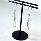 E29 [Glass meteorite] Libyan gold meteorite gold-plated earrings